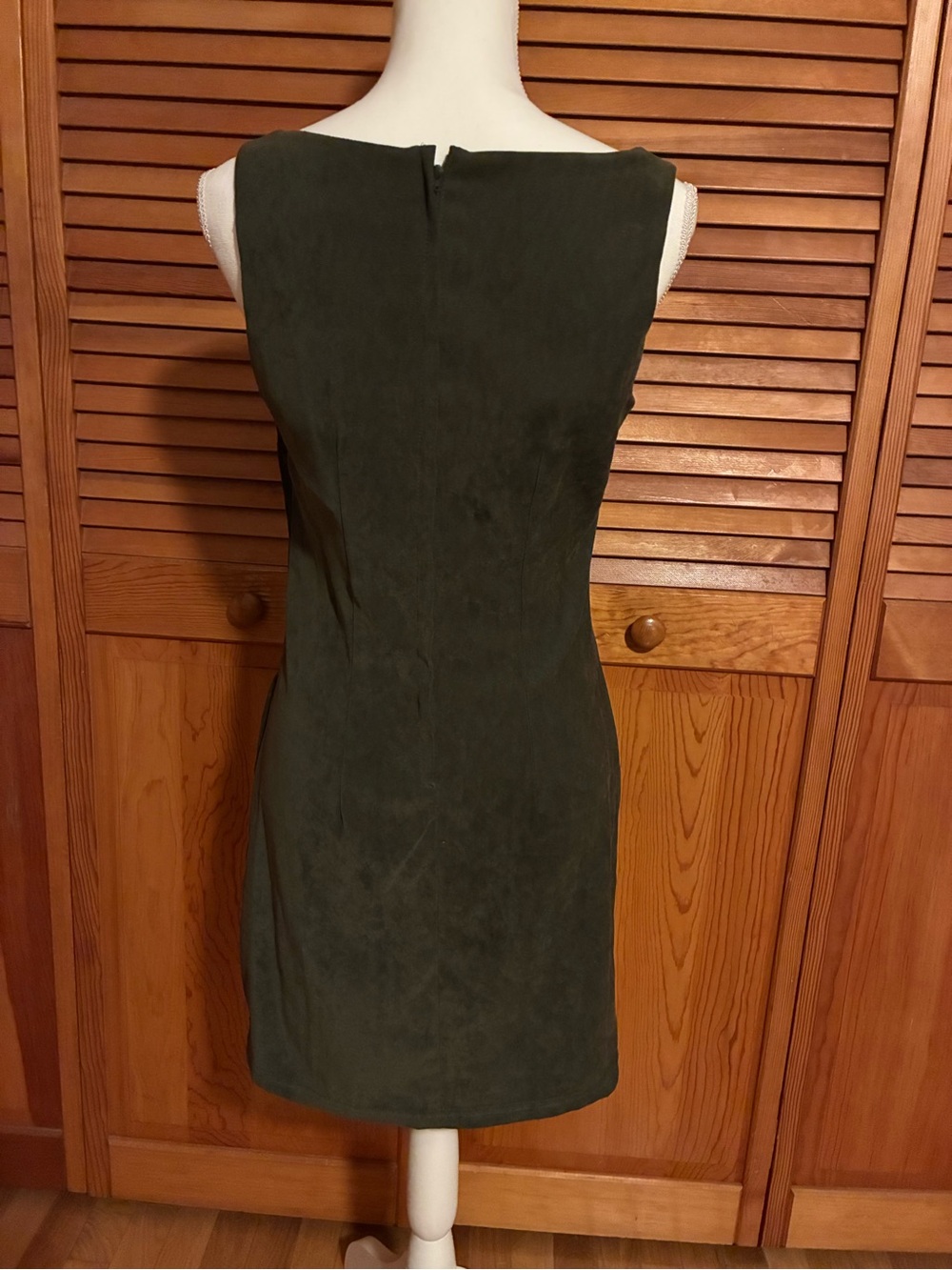 Vintage 90’s Sleeveless Olive Mini Sheath Dress